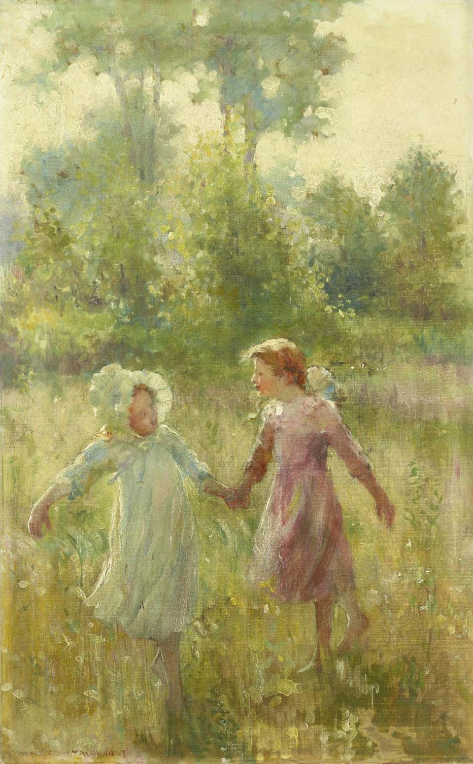 Walking through the meadow