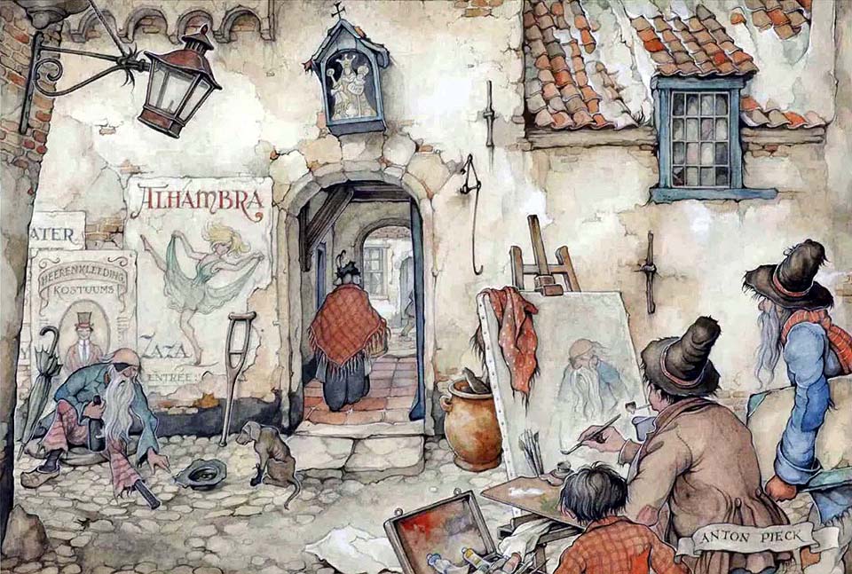 peinture de Anton Pieck