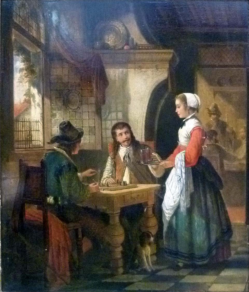 Chess players in an inn