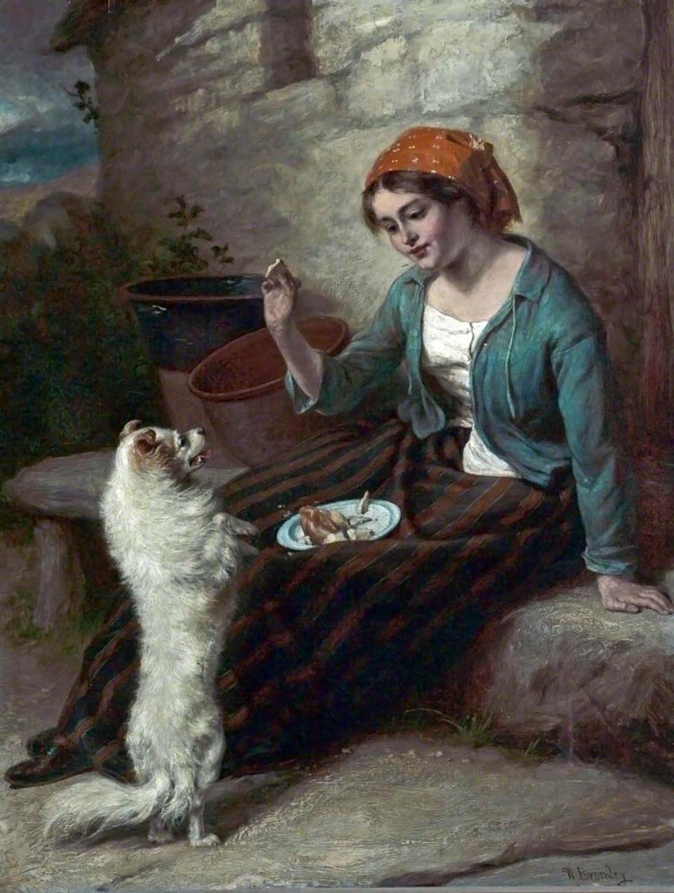 Girl and dog