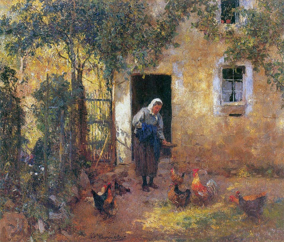 Le nourrissage des poules