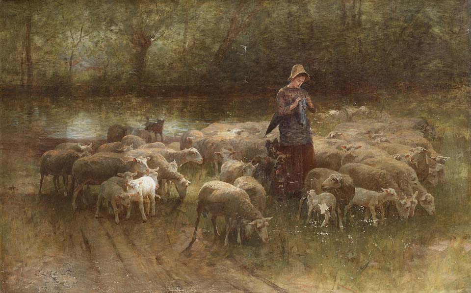 A young shepherdess