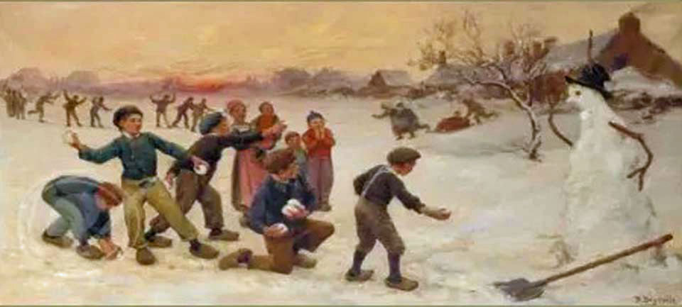 Jouer avec des boules de neige