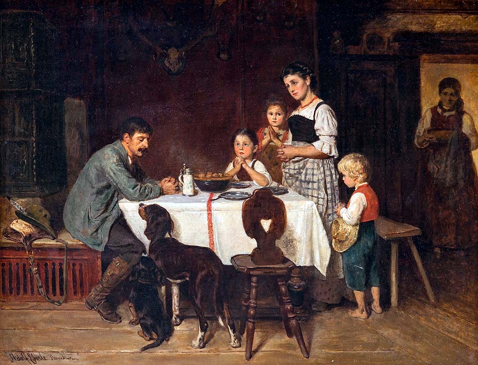 Family saying grace - 2
