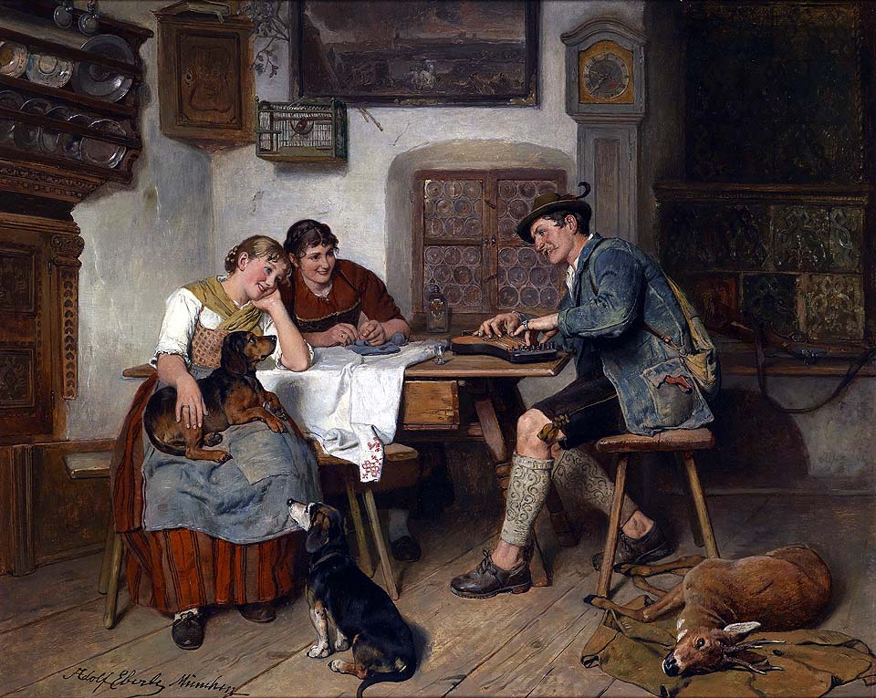 Musical entertainment in the Alpine pasture 1914