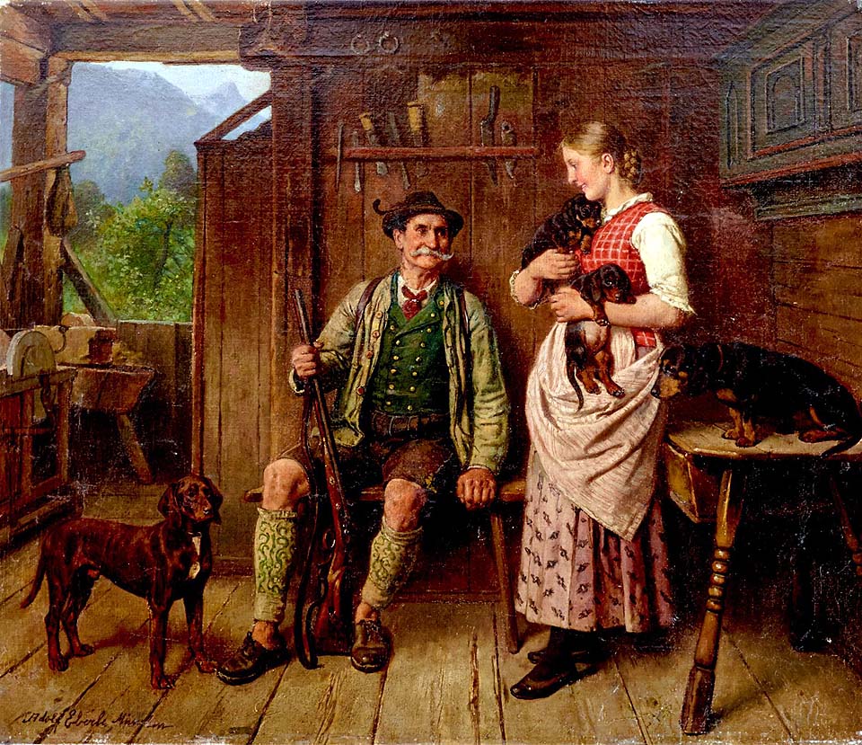 The hunting dogs