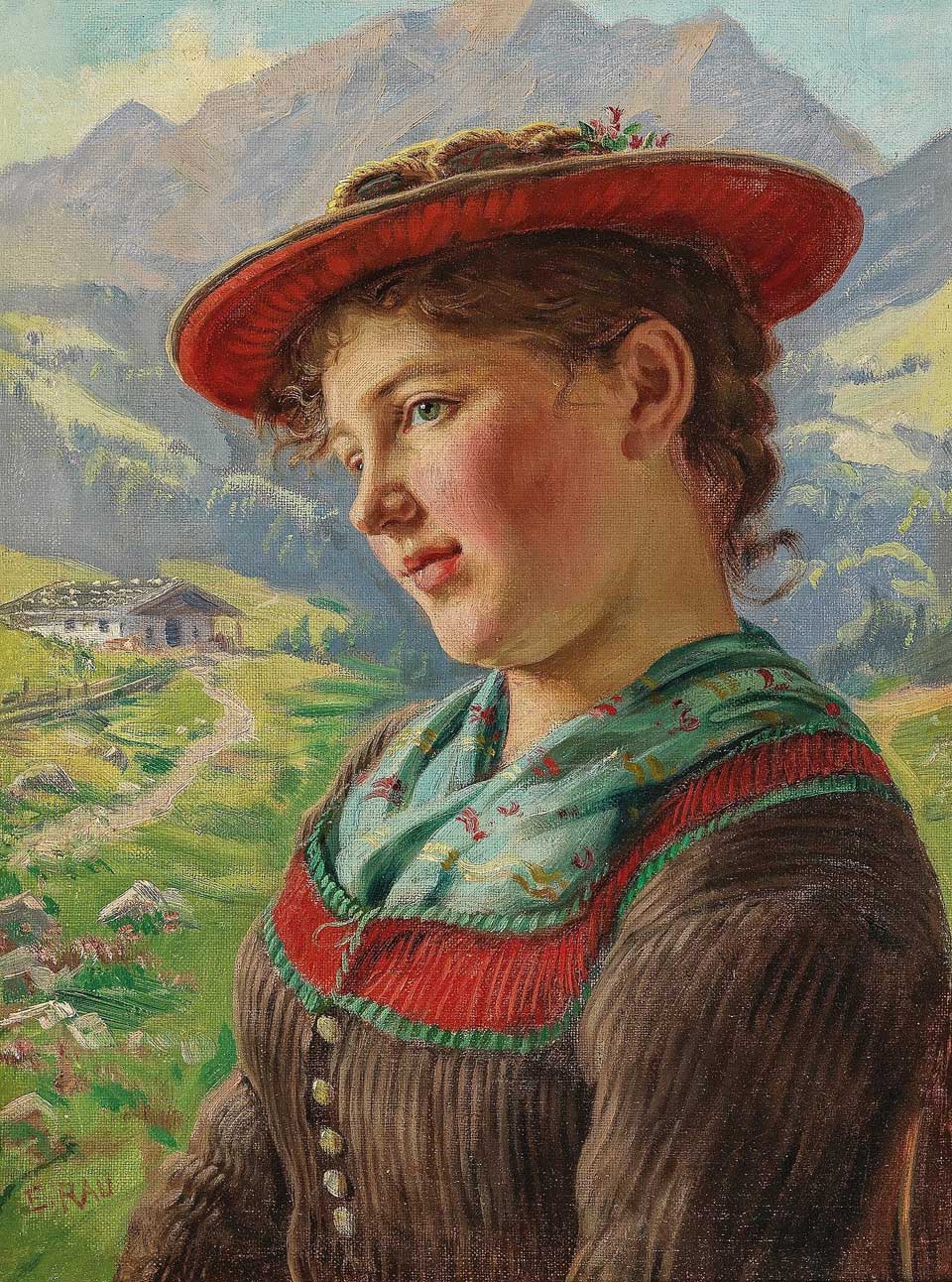 Girl in a mountain