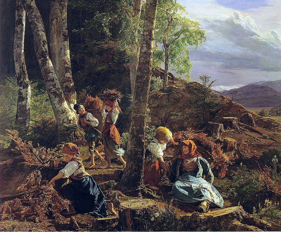 Brushwood collectors in the Vienna woods