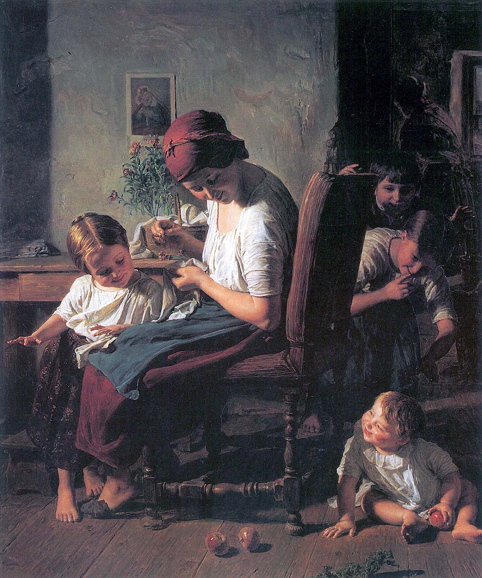 Mother with children