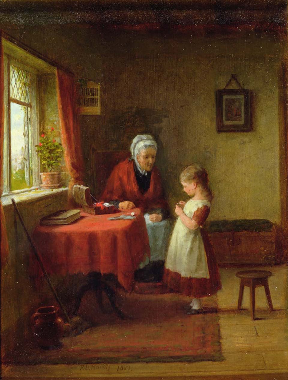 The first sewing lesson