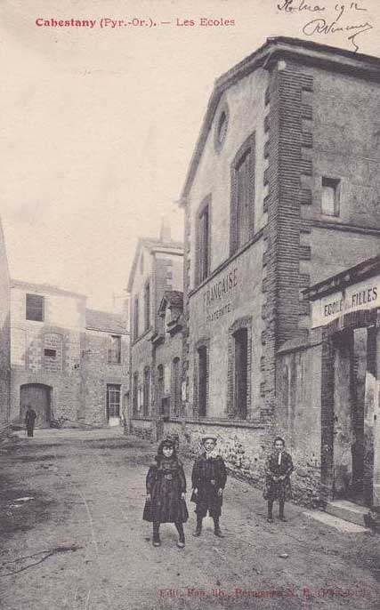 Cabestany - la vieille école en 1912