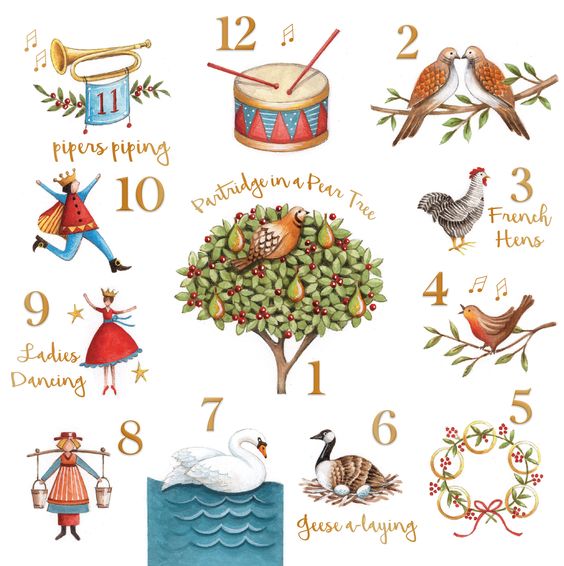 Les 12 jours de Nol - The twelve days of Christmas