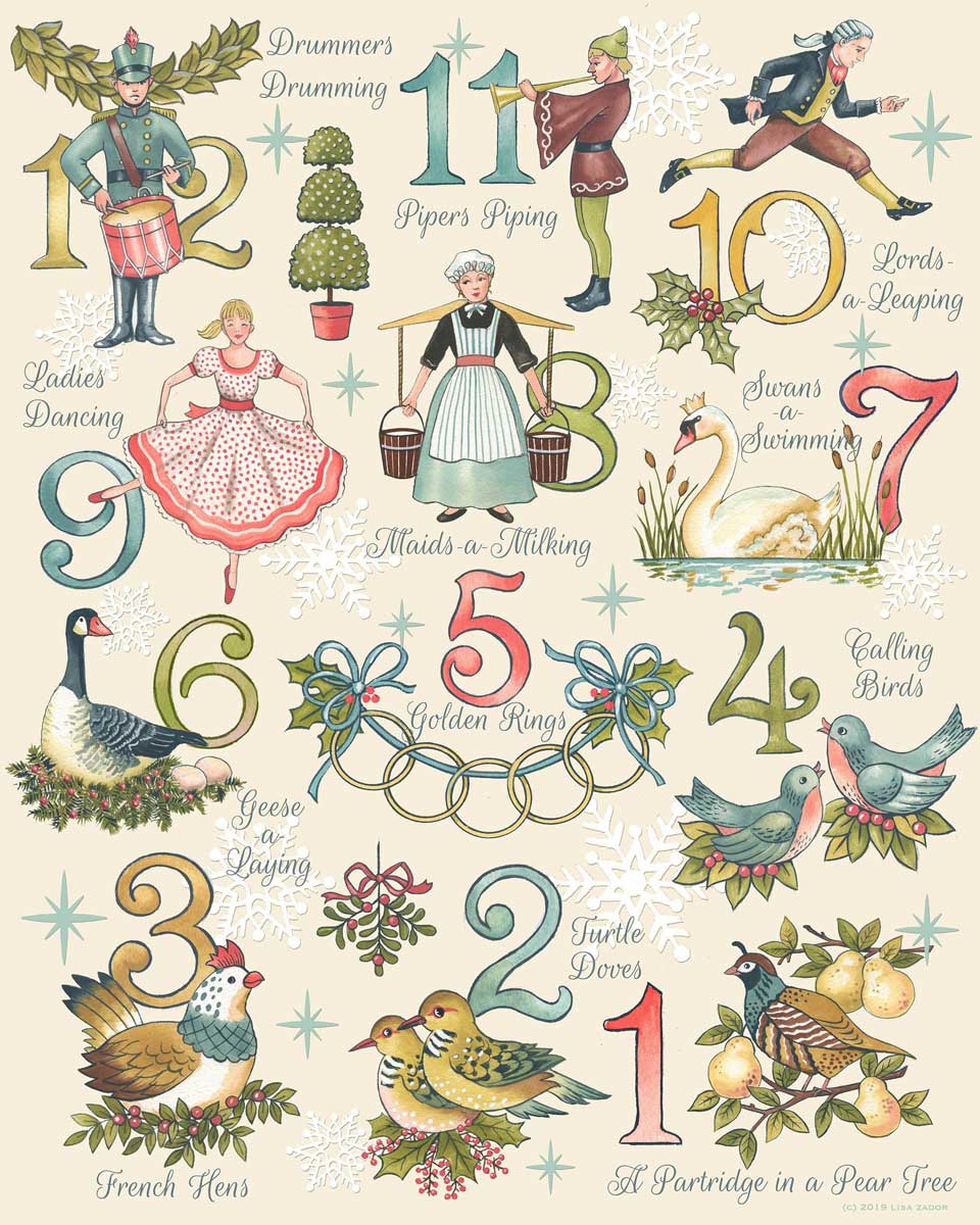 Les 12 jours de Nol - The twelve days of Christmas