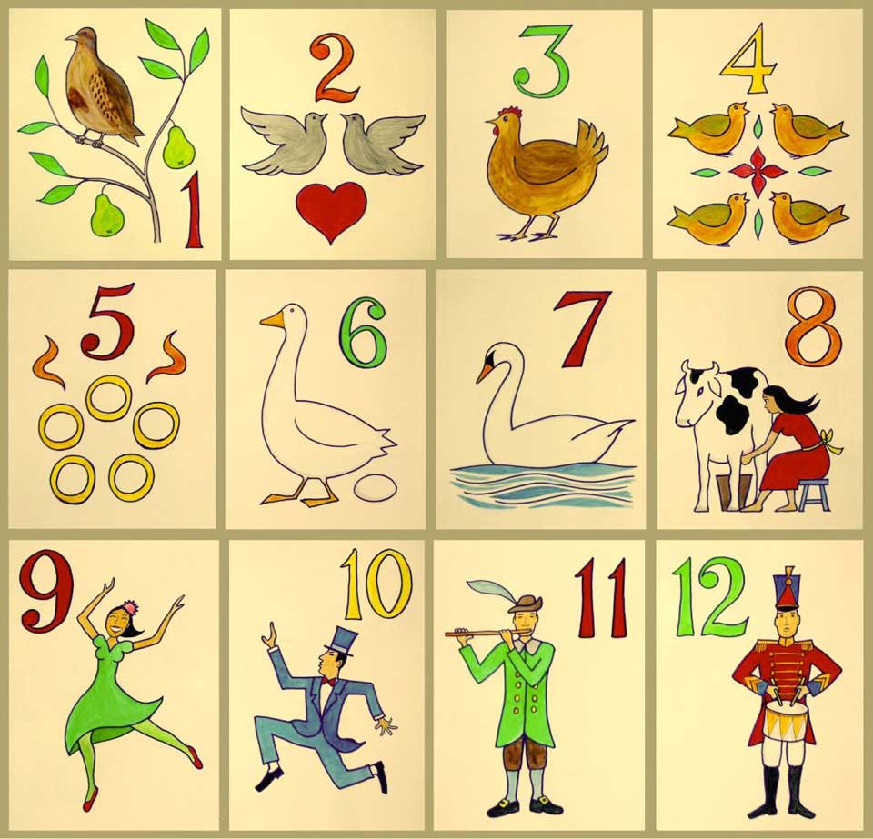 Les 12 jours de Nol - The twelve days of Christmas