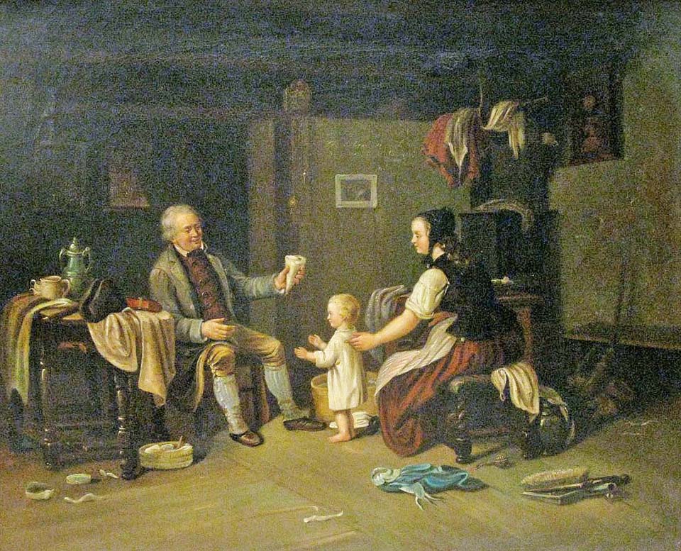 Family in an interior