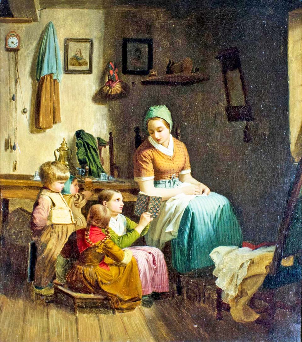 Mother and children