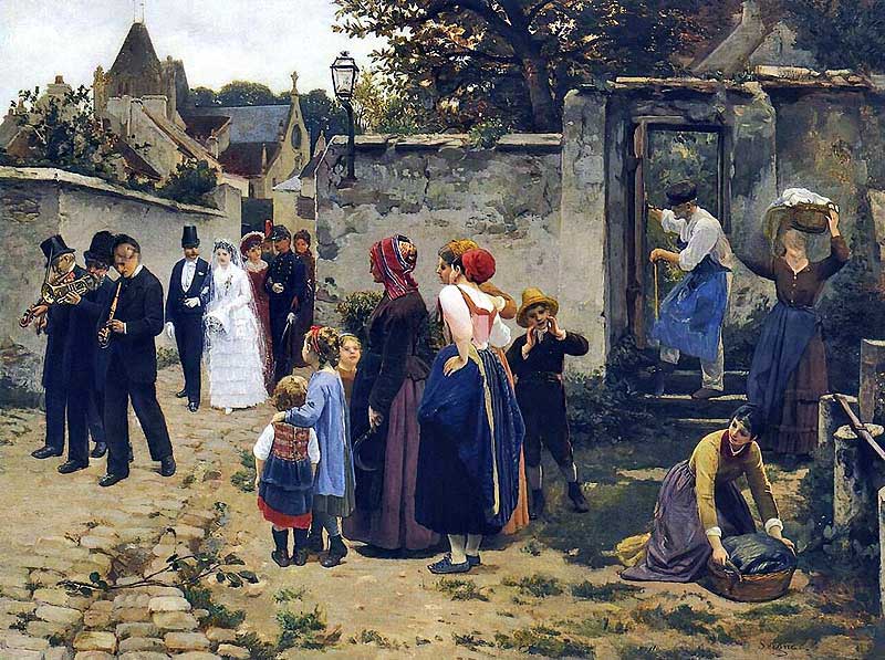 The wedding procession