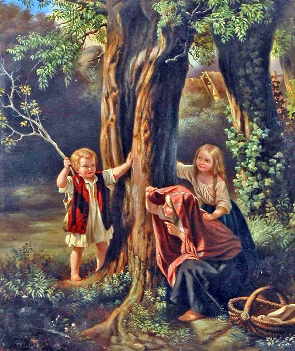 Chidren playing in the tree