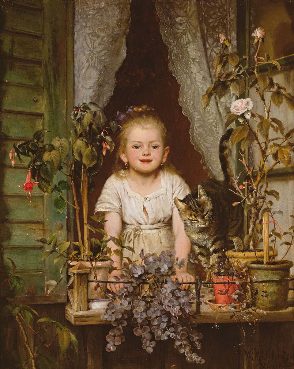 A girl at a window