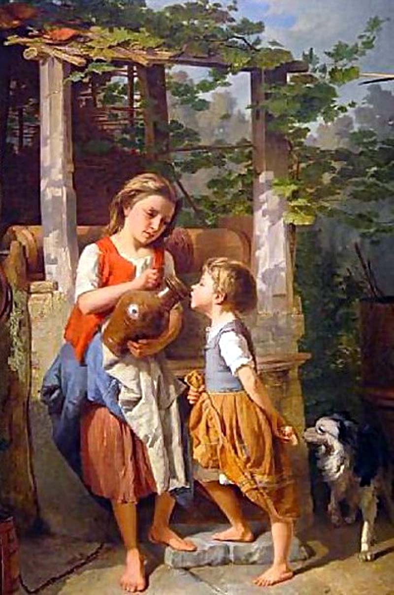 At the well