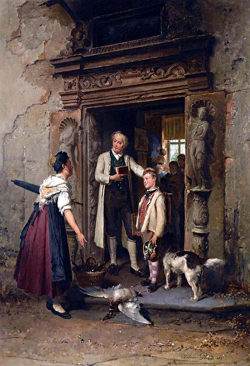 The good school boy - Congratulations from the schoolmaster