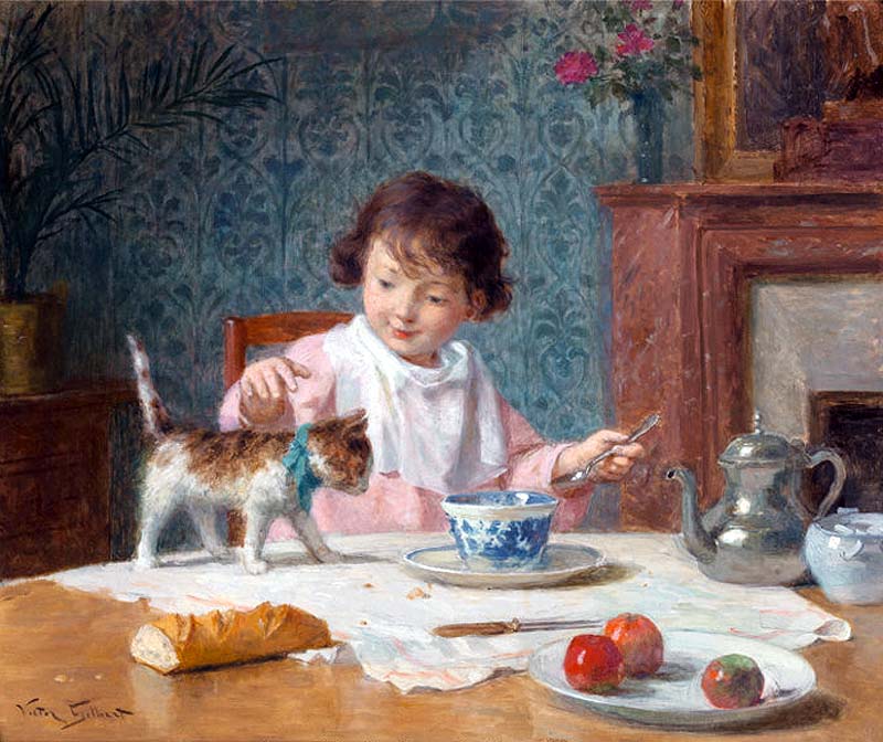 Girl with cat