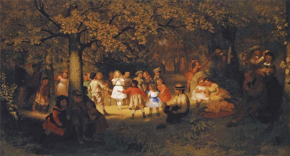 Picnic party in the woods
