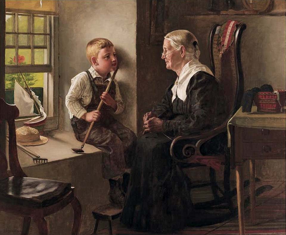Telling stories to grandma