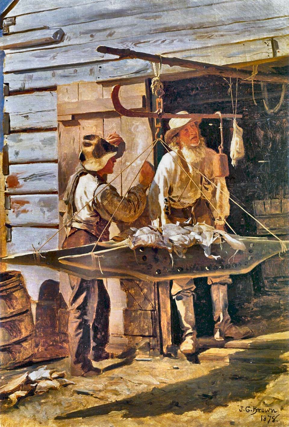 Weighing fish