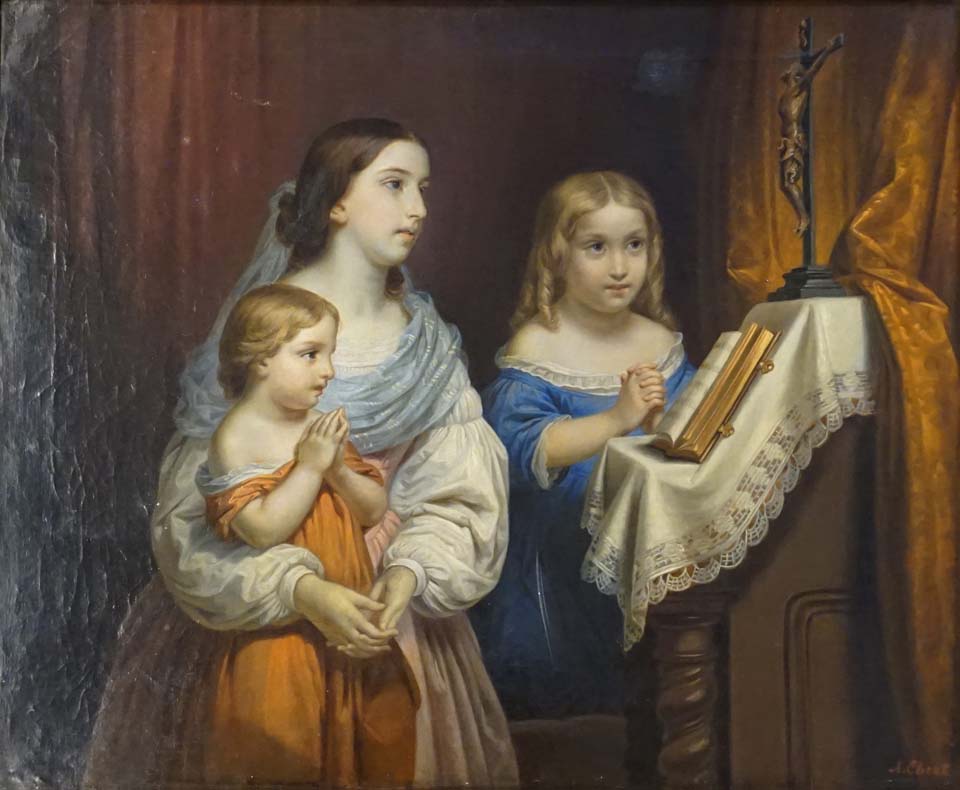 Girls praying