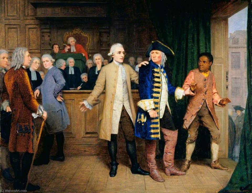 Granville Sharp the abolitionist rescuing a slave from his master