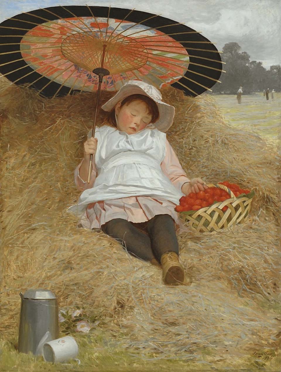 In the hayfield