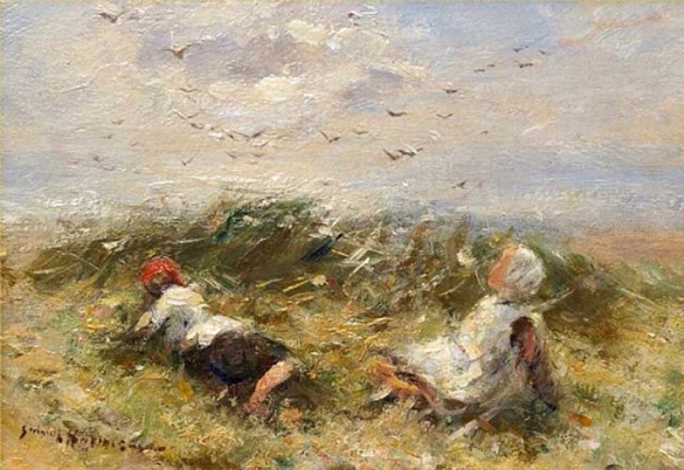 Playing among the dunes