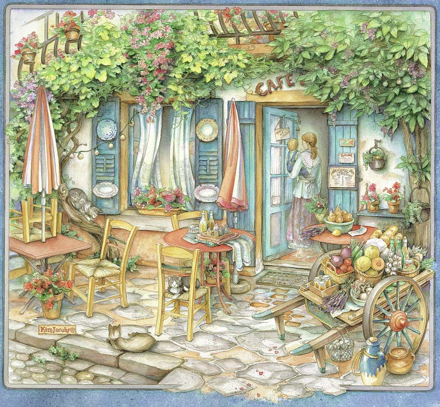 Cafe preparing for the day