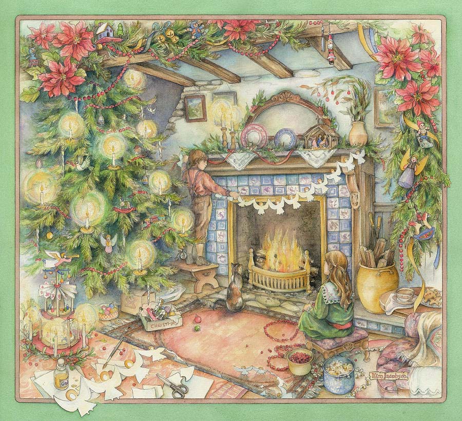 Christmas hearth