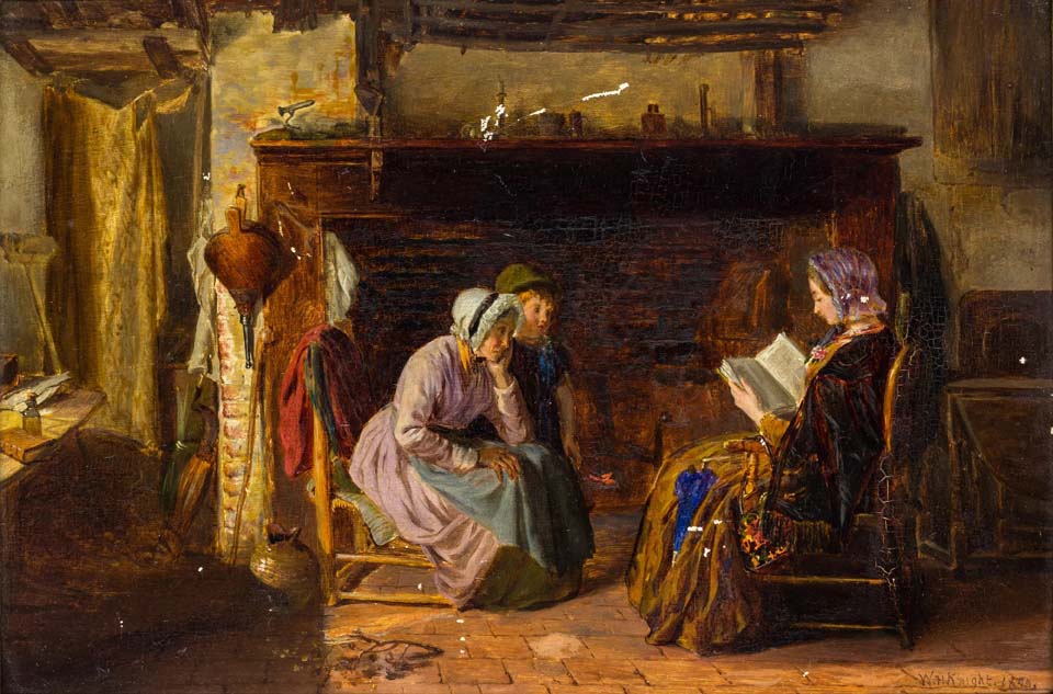 Reading time by the hearth