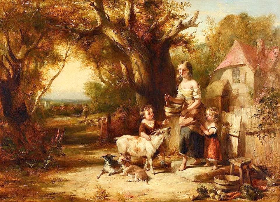 Feeding the goat