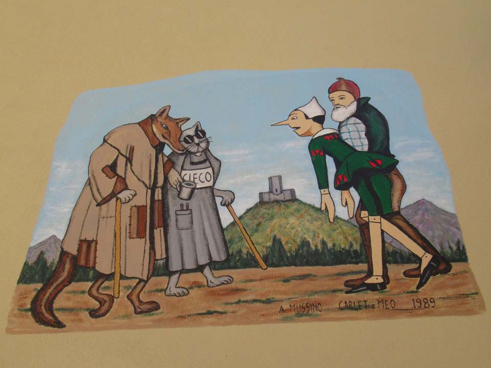 A Vernante les fresques de Pinocchio