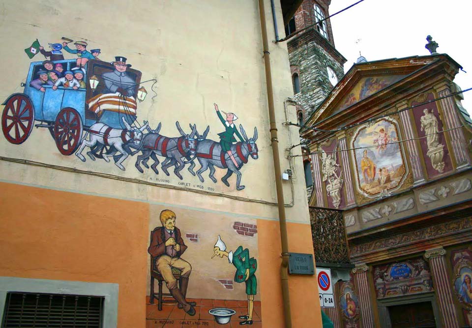 A Vernante les fresques de Pinocchio