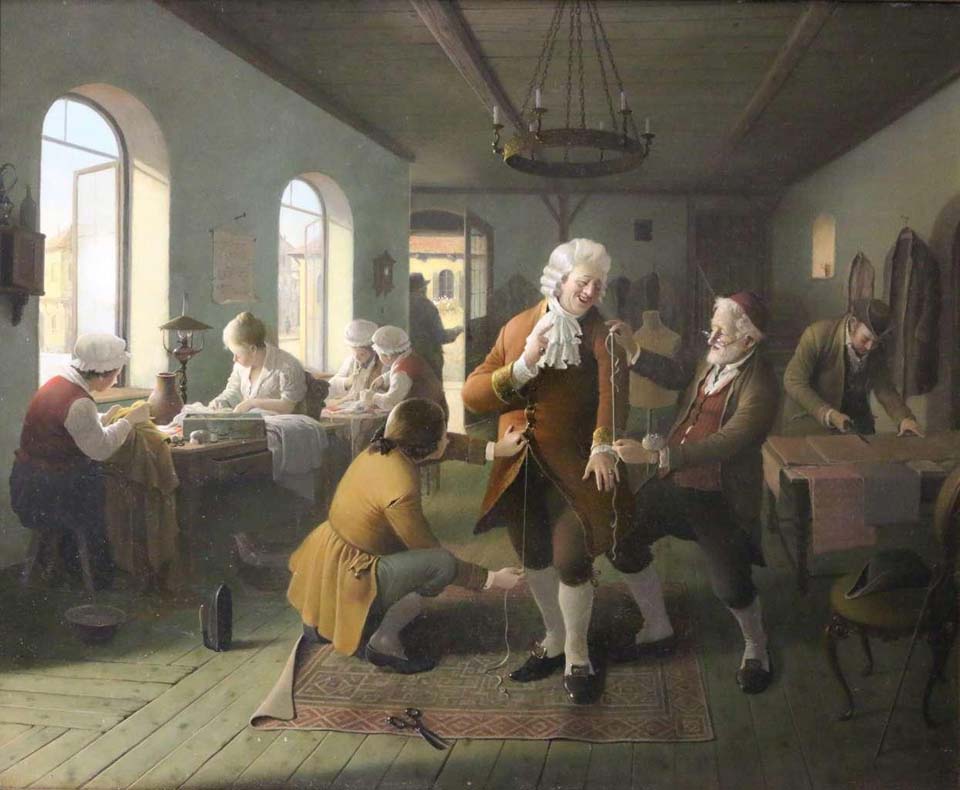 In the tailoring studio