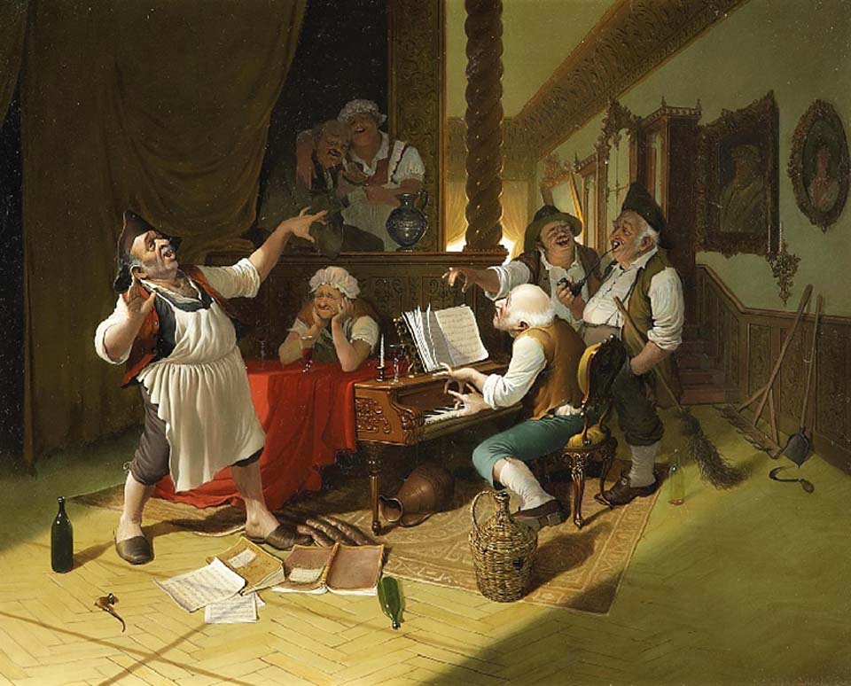 The celebrating servant