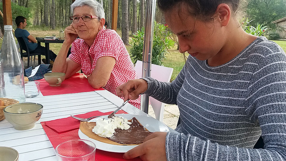 Déjeuner à la crêperie La Bigoudène à Pissos