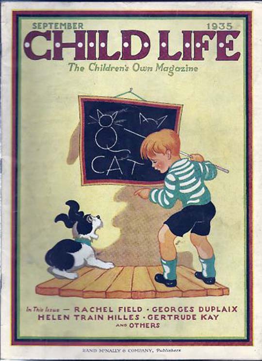 1935-09 Chien à l'école