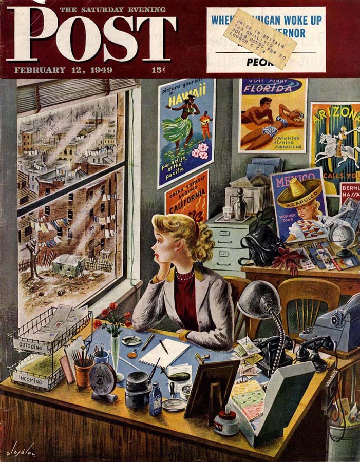 1949-02-12 Agent de voyage au bureau