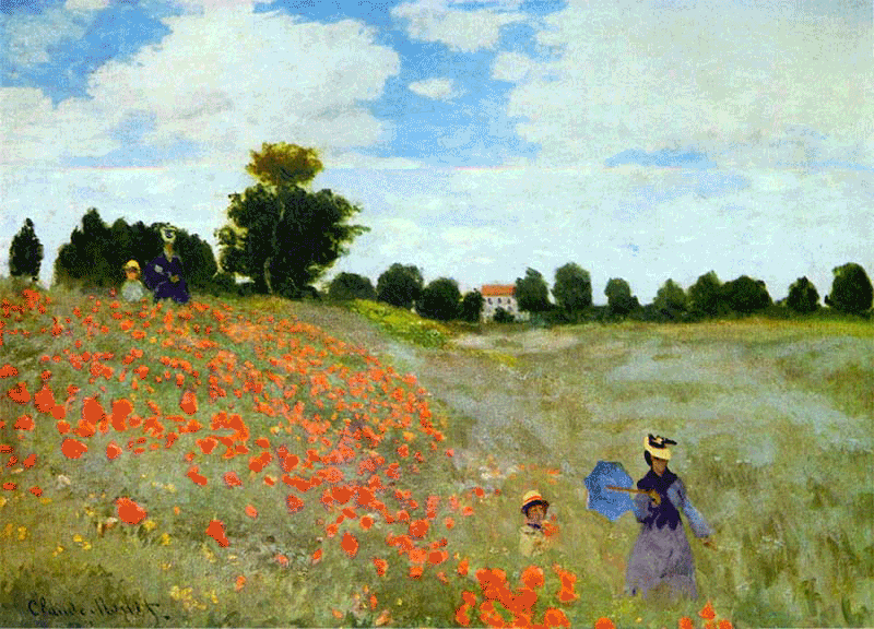 Les Coquelicots - peinture de Claude Monet - 1873