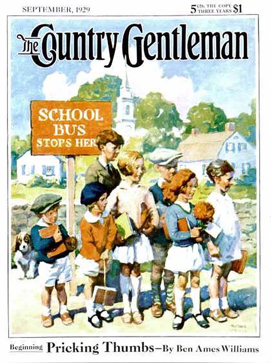 1929-09 En attendant le bus scolaire