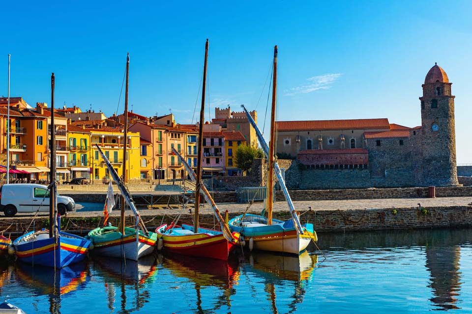 Collioure le port l'église