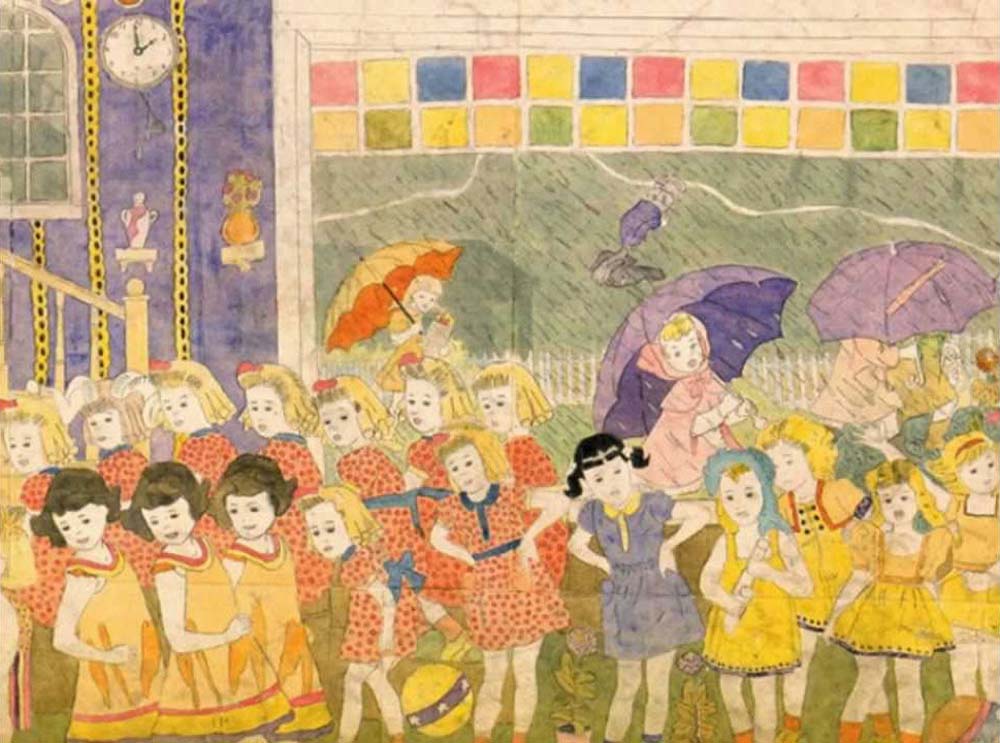 Henry Darger, The Arcadeia 79X330 cm - détail