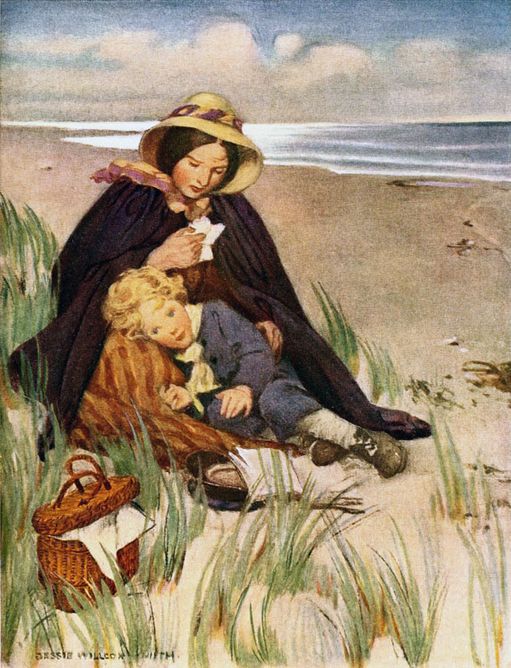 Beach Picnic Mother and Child
