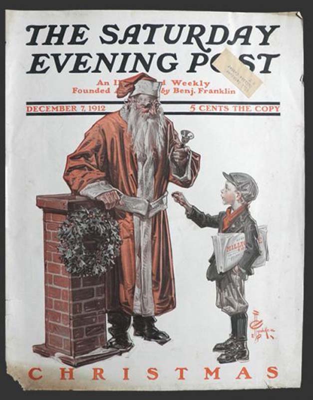 1912-12-19 - Newsboy and Santa